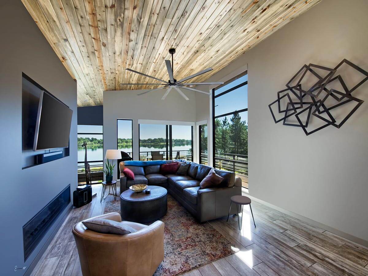 Custom home living room by Hammersmith Structures, Fort Collins CO