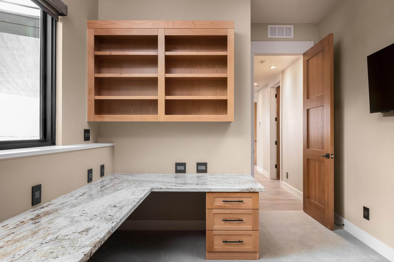 built-in furniture in study - Waterford custom home