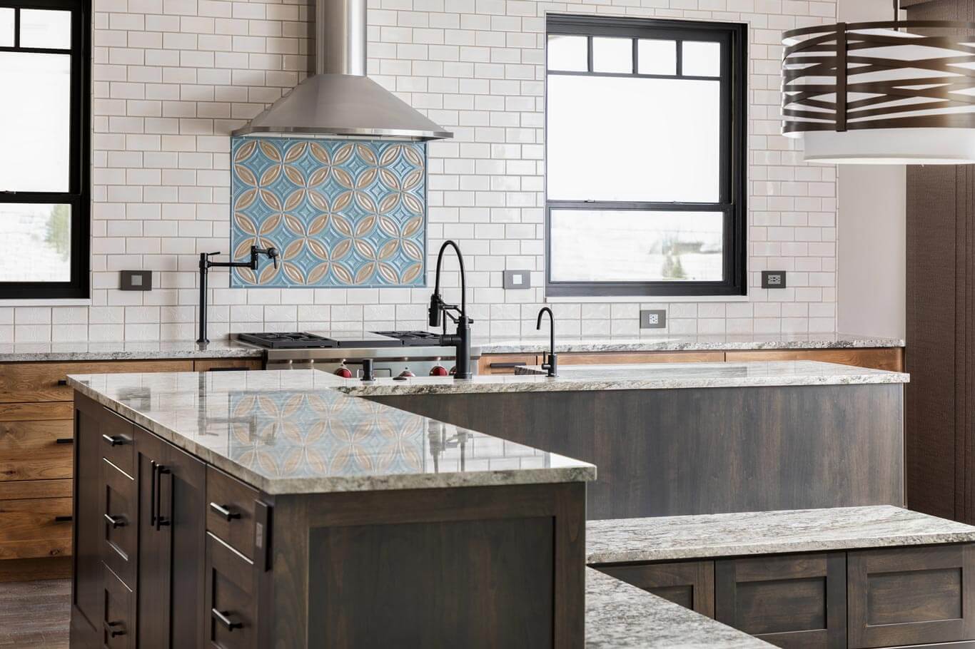 kitchen custom tile work - Waterford custom home